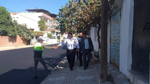 Başkan Ersoy Hamit Güven Caddesi'nde Sıcak Asfaltlama Çalışmasını Yerinde İnceledi