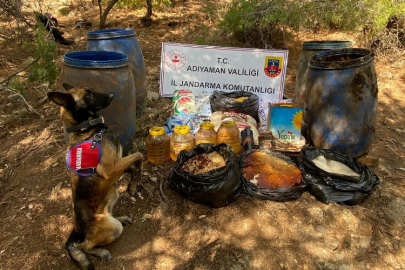 Adıyaman'da teröristlerin toprağa gömülü yaşam malzemeleri ele geçirildi