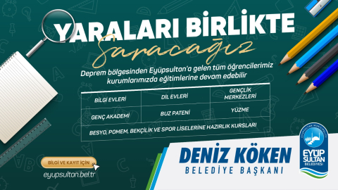 Depremzedelere Eyüpsultan'da ücretsiz eğitim ve spor faaliyetleri